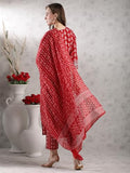 Gosriki Women'S Rayon Blend Straight Printed Kurta With Pant & Dupatta (Maasa Red-Vks02-Gs_S_Red_Small),Red,,B0DJWFWHQZ