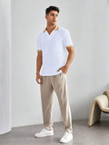 Toplot Polo T Shirt For Men || Men Casual T-Shirt || Polo For Man || Jacquard || Contrast Collar And Cuff (Jqrd-Solid-Polo-5245-White-L),White,,B0DZXVSKNM