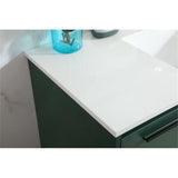 Elegant Decor Roman 40 Aluminum Alloy Mdf Single Bathroom Vanity In Green