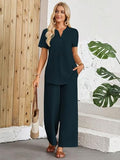 Toplot Casual Wear Pant Top Set || Fancy Co-Ord Set ||Coord Sets For Women (Pop-Coord-5250-Teal-S),Teal,,B0F1YQ851Q