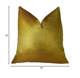 Plutus Brands Plutus Lumiere Bronze Handmade Throw Pillow, 18 X 18, Gold