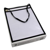 Shop Ticket Holder With Strap, Black, Stitched, Both Sides Clear, 9 X 12, 15/Bx, 41922