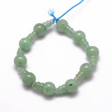 10 Sets Natural Stone Buddhist Mala Guru Bead Set 10mm 3 Hole Gemstone Green Aventurine Energy Stone Prayer Bead for Mala Bracel