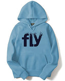 Adro Men'S Cotton Neck Hooded Sweatshirt (H21-M-Fly-Sk_Skyblue_M)