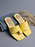 Shoetopia Girls Flat-103 Yellow Flat Sandal - 6 Uk (Girls-Flat-103-Yellow),Yellow,6,B0CQK4D3PT