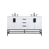 Elegant Decor Indoor Modern Under Sink Bathroom Fixtures Storage Organizer Cabinet 18 Inch Single Bathroom Vanity - Natural Oak