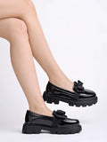 Shoetopia Women'S Flat Loafers Black,Black,8,B0CSN43MHH