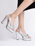 Shoetopia Women'S Wedge Heel Sandal,Silver,2,B0CSNLGZST