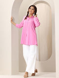 Libas Women'S Viscose Rayon Solid Straight Kurtis (98157_Pink_L)