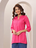 Libas Women'S Cotton Blend Straight Kurtis (29358O_Pink_Xl)