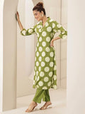 Libas Women'S Cotton Kurta Sets (99605_Green_Xl)