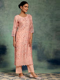 Libas Women'S Silk Blend Kurta Set (99534C Peach 3Xl