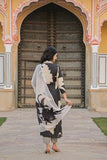 Anni Designer Women'S Cotton Blend Straight Printed Kurta With Pant & Dupatta (5Jee Black_4Xl_Blue_Xxxx-Large),Black,4XL,Cotton Blend,5jee Black_1376,Dupatta