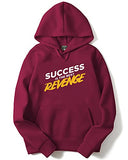 Adro Men'S Cotton Neck Hooded Sweatshirt (H21-M-Rev-Mr_Maroon_Xl)