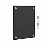Marketing Holders Wall Sign Holder 8.5 x 11 Office Door Name Plate Display with Standoffs Black Backing for Name Plates in Hot
