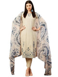 Anni Designer Women'S Cotton Blend Straight Embroidered Kurta With Pant & Dupatta (Bhavi Blue_Xl_Blue_X-Large),Blue,XL