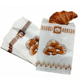 TODOKRAFT Croissant Paper Bags - Pastry Food Bag for Donuts, Buns, Bread (4.7 + 2.4 x 7.5 inches) Pack of 50