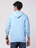 Adro Mens Cotton Solid Zipper Hoodie Sweatshirts (Zh23-Pln-Sk_Skyblue_M)