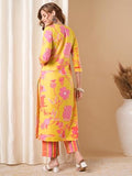 Gosriki Women'S Rayon Blend Straight Printed Kurta With Pant (Kalol Yellow-Vks01-Gs_Xxl_Yellow_Xx-Large),Yellow,2,B0DBM3JHMV