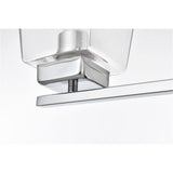 Living District Merrick 4-Light Iron & Glass Bath Sconce In Chrome/Clear