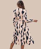 Leriya Fashion Rayon Fit And Flare Below The Knee Women Dress (Lf-Wd1221_Beige,BeigeApparel,S