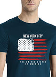 Adro Men'S Usa American Flag Printed Cotton T-Shirts (Rnr-M-Nww-Sb_Teal_2Xl)