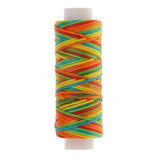 ATORSE 3x1 Roll Flat Waxed Polyester Thread Cord for Sewing Accessories Rainbow