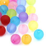 2,000 Round Frosted Acrylic Matte Beads 6mm or 1/4 Inch Acrylic Beads with 1mm Hole