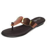 Ortho Joy Fancy Doctor Slippers | Soft And Stylish Chappal For Women | Comfortable Flat Sandals For Women Stylish,Brown,7,B09VSZLVPK