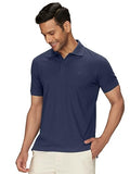 Xyxx Men'S Cotton Solid Regular Fit Shirt (Xy_Cr14_Polo Tshirt_1_Dark Navy,Dark NavyApparel,2XL