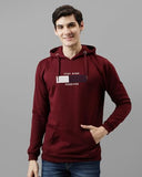 Adro Men'S Cotton Blend Neck Hooded Sweatshirt (H24-Flag-Mr_Maroon