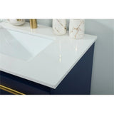 Elegant Decor Sloane 30 Mdf And Steel Single Bathroom Vanity In Blue