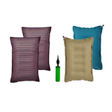 Shivam Pillow Multi Color Cotton Travelling Pillow With Air Pump And Cotton Pillow Cover Portable,Neck Support,Lightweight Compa