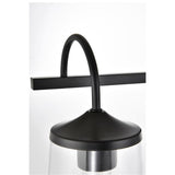Living District Avani 4-Light Iron & Glass Bath Sconce In Black And Clear