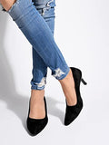 Shoetopia Women'S Block Heel Pumps Black 4 Uk,Black,4,B0C3RNNSZW