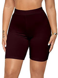 KYDA Women's Anti Bacterial Cycling Shorts Under Skirt Biker Shorts High Waist Stretchable Yoga Shorts & Gym Workout Skin Fit Shorties(Maroon_M),Maroon