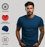 ADRO T Shirts Pack of 2 Mens Tshirts Cotton T Shirts for Men Tshirt T-Shirts Combo T Shirts Tshirts for Men Plain Solid Tshirts Navy Teal Tshirt for Men RCM2-PLN-NB-SB-2XL,Navy,Teal