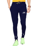 LookMark Men's Slim Fit Solid Lycra Blend Full Elastic Sport Wear Running Gym Stretchable Jogger Track Pant in Navy Color(Track 04 Navy-XL),Navy