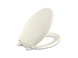 KOHLER K-4636-96 Cachet Quiet Close Elongated Toilet Seat, Slow Close Lid and Seat, Grip-Tight Bumpers and Installation Hardware