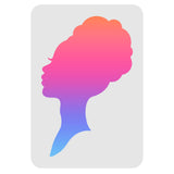 FINGERINSPIRE African Women Queen Stencil Template 11.6x8.3 inch Plastic Woman Head Pattern Drawing Painting Stencils Rectangle