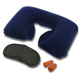 Ebasket Travel Kit: Neck Pillow, Ear Buds, And Eye Mask (Multicolored)