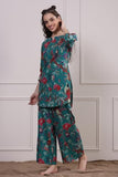 Anni Designer Women'S Rayon Blend Straight Printed Co-Ord Set (Ipx Green_M_Green_Medium),Green,M,Rayon Blend,Regular,Kurta