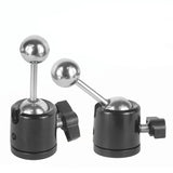 VizGiz 2 Pack 17mm Ball Head with 1/4 inch Screw Thread Mount Connector Adapter for Photography Light Stand Light Tripod Action