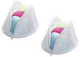 Dxent Polyester Zipped Mesh Washing Bag Hole Basket Underwear Bra Socks Protective Laundry Machine Suitcase Hot Laundry Bags (2)