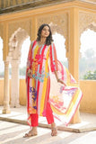 Anni Designer Women'S Cotton Blend Straight Printed Kurta With Pant & Dupatta (Kapila Red_Xxl_Red_Xx-Large),Red,2XL,Cotton Blend,Regular,