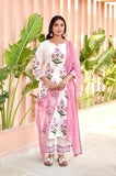 Gosriki Women'S Rayon Viscose Straight Printed Kurta With Pant & Dupatta (Dayita Pink-Vks01-Gs_S_Pink_Small),Pink,,B0F9X8T6YG
