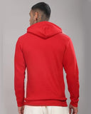 Adro Men'S Cotton Neck Hooded Sweatshirt (H24-Bost-Rd_Red