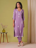 Gosriki Women'S Rayon Viscose Printed Pakistani Kurta With Pant Set (Vastarpur Purple-Vks01-Gs_M_Purple_Medium),Purple,,B0F38GCSHV