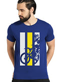 Adro Men'S Bike Rider Printed Cotton T-Shirt (Rn22-2-Bik-Rb_Royal Blue_Xl)