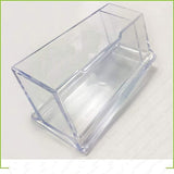 WIDE MART Premium Acrylic Card Holder Business Card Holder with Pen Holder Crystal Visiting Card & Pen Holder | Versatile De